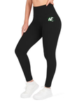 Flexible Black 'NE' Yoga Pants